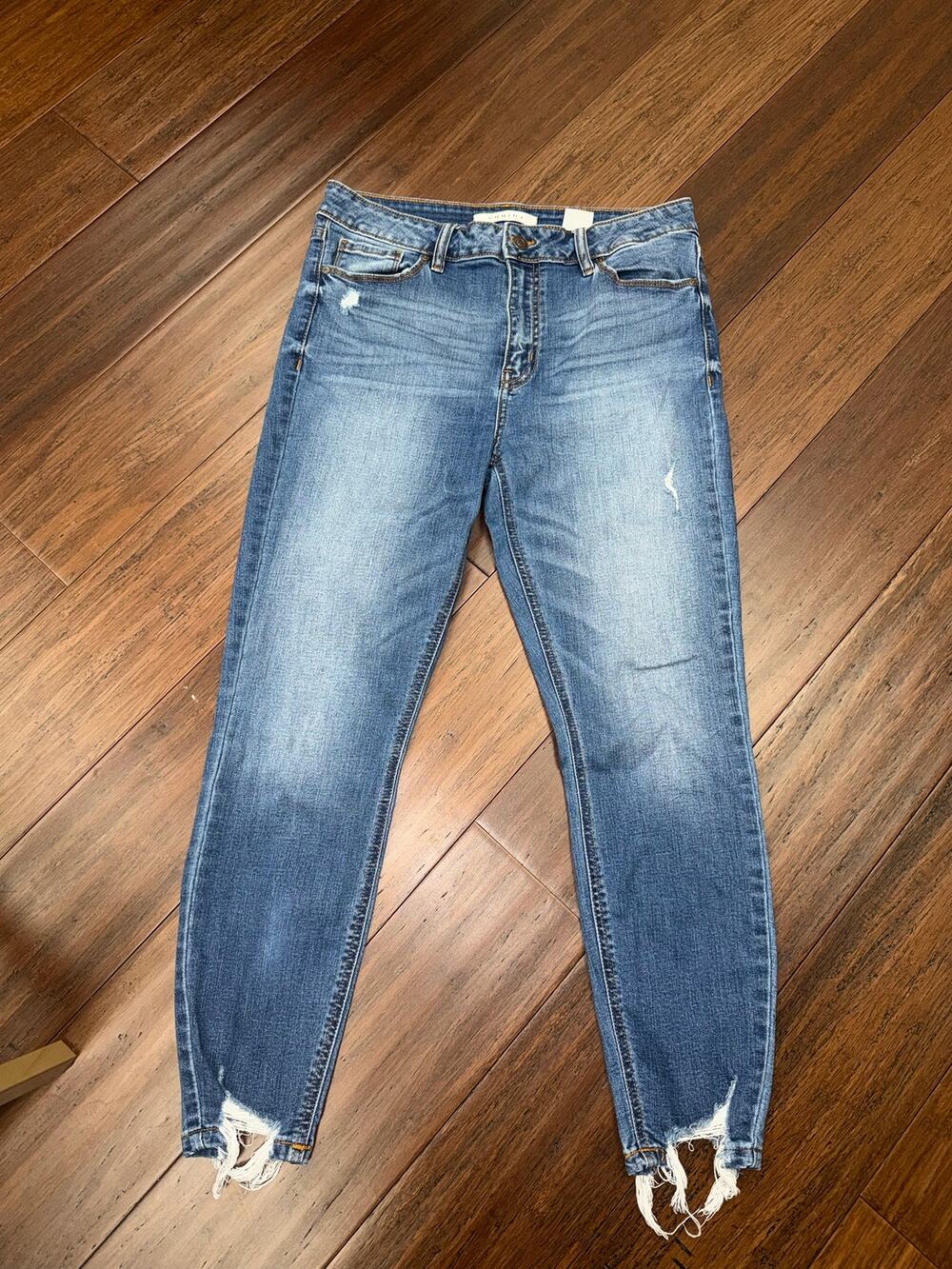 Eunina Clara Distressed High Rise Cropped Skinny Jeans 11